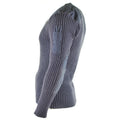 Pull original de l'armée britannique Commando Jumper Pull bleu gris en laine à col en V