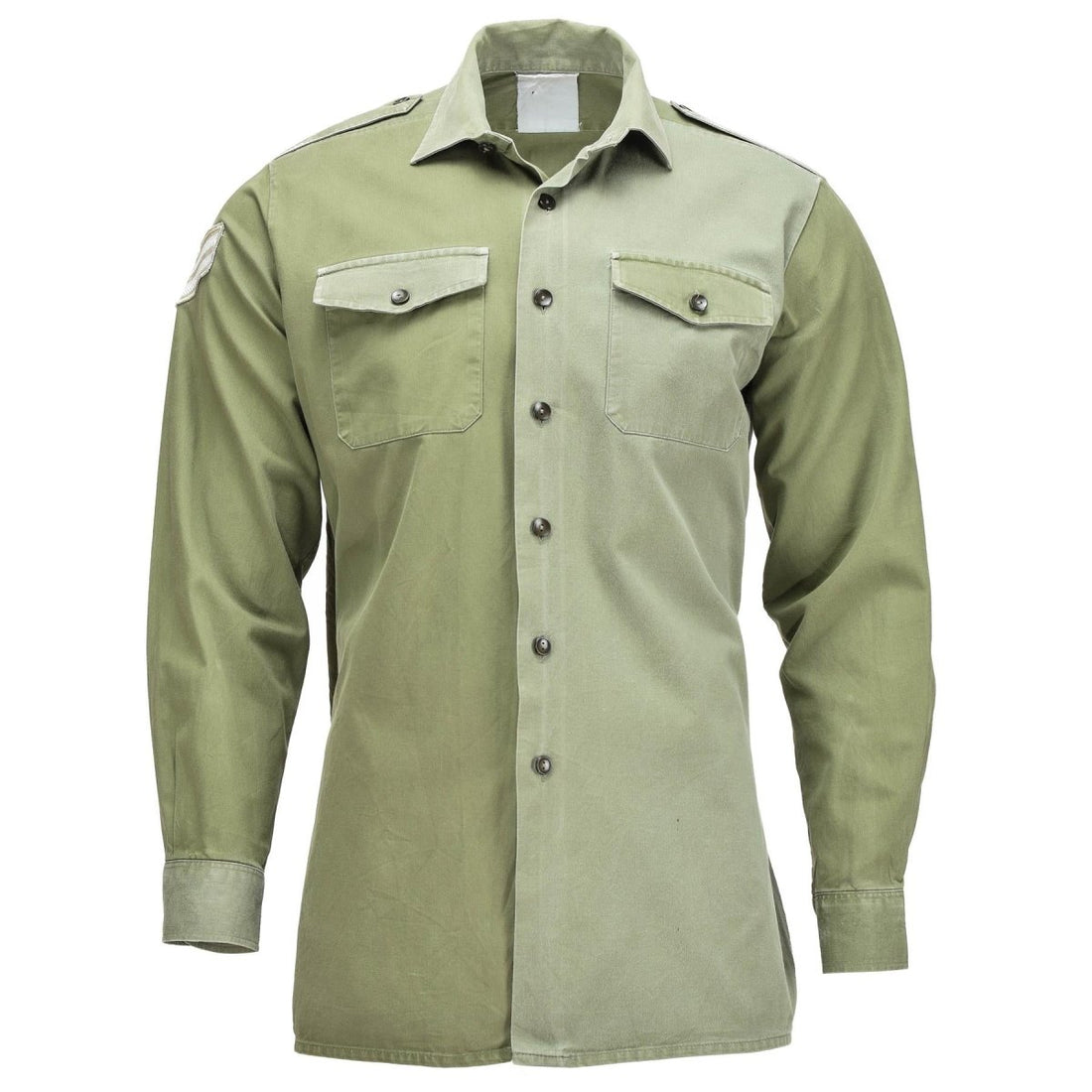 Chemise de l'armée britannique originale OD Green Military service manches longues BDU
