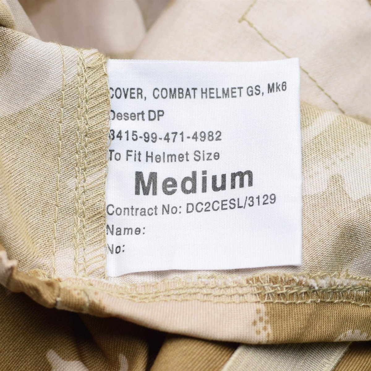Originele Britse leger troepen helm cover camouflage dpm woestijn nieuw