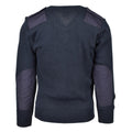 Pull original du service de police britannique Commando Jumper Pull bleu à col en V