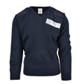 Pull original du service de police britannique Commando Jumper Pull bleu à col en V