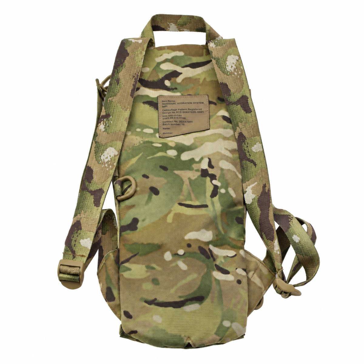 Système d'hydratation militaire britannique d'origine 3L, vessie en TPU, camouflage MTP