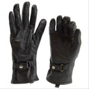 Original British Military Combat Gloves Wrist Straps Leather Army Issued Black - GoMilitar