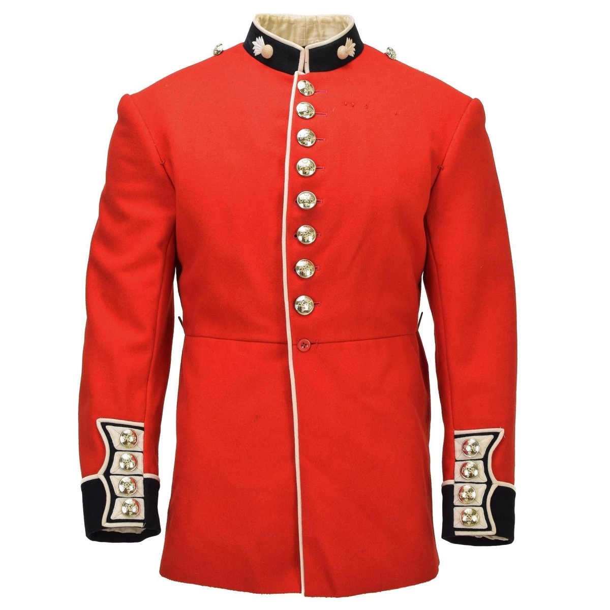 Origineel Brits Militair Formeel Jasje Gouden Knopen Zonder Epauletten Rood