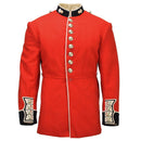 Veste formelle militaire britannique originale boutons dorés sans épaulettes rouge