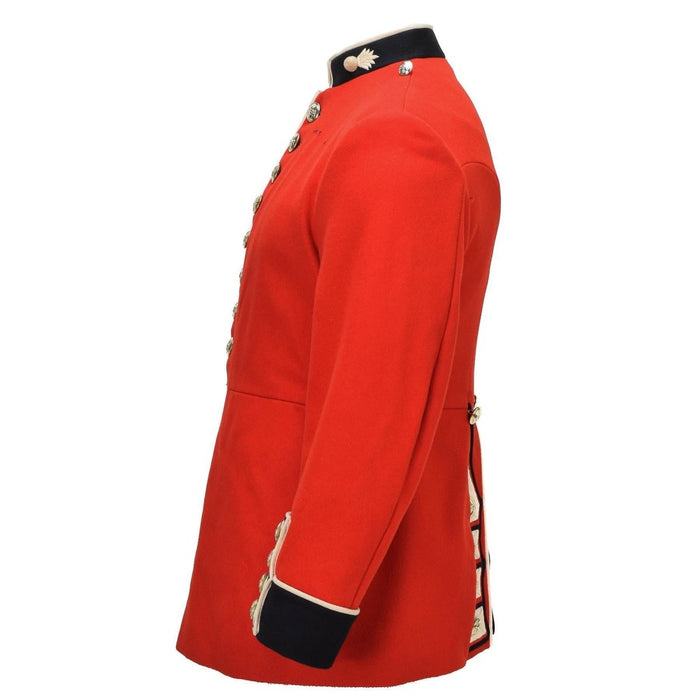Veste formelle militaire britannique boutons dorés sans épaulettes rouge