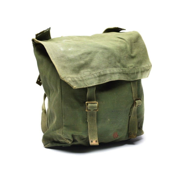 Originele Britse Militaire M37 Haversack Canvas Tas Grote Zijtas Olijfgroen - GoMilitar