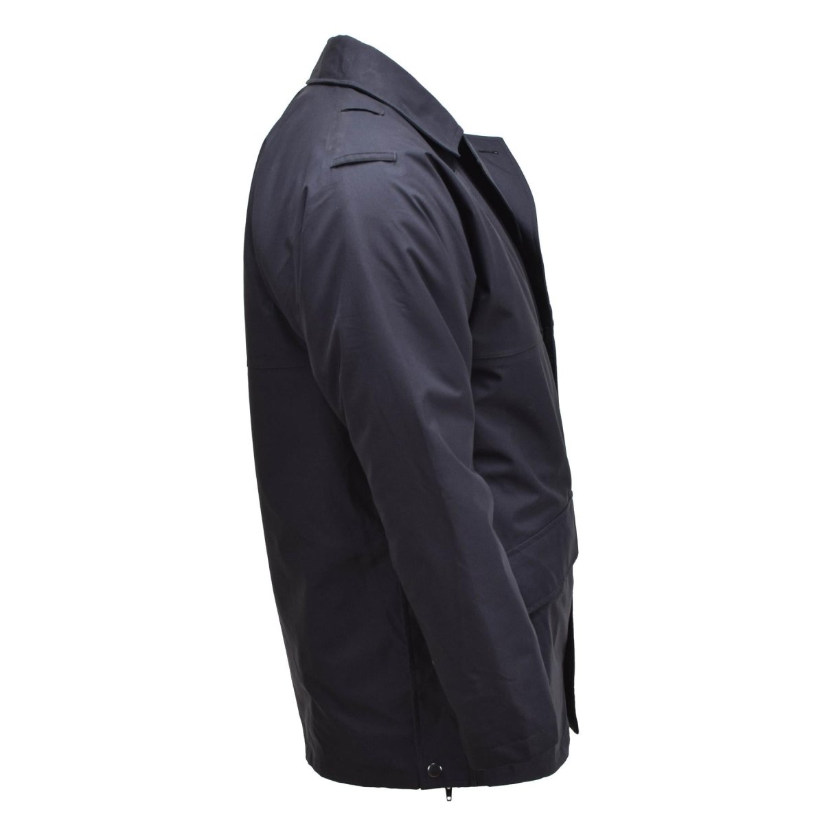 Veste de pluie militaire britannique originale Manteau imperméable doublé noir solide de police