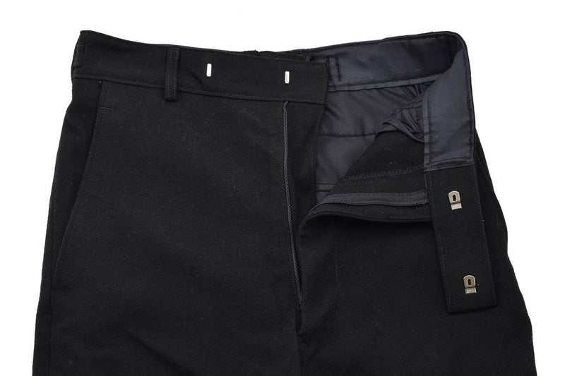 Pantalon d'uniforme militaire britannique original robe royale marine classe 2 laine noire NEUF