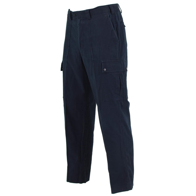 Original British police pants blue ripstop durable uniform trousers surplus - GoMilitar