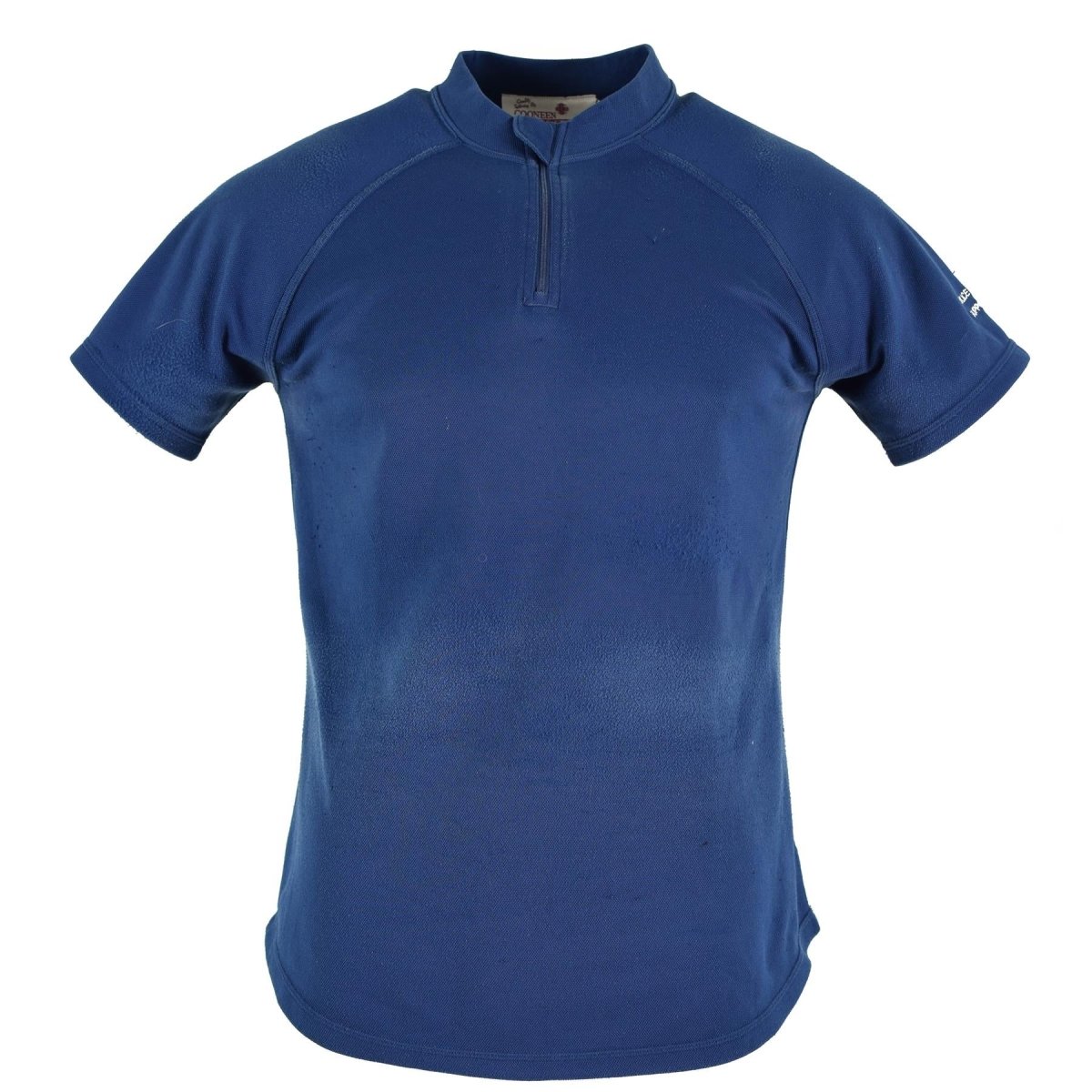 Origineel Britse politie T-shirt blauw ademend materiaal voor zip bewaker shirt vooraan
