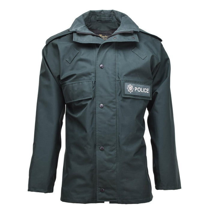 Originele Britse politie-uniform anorak waterdichte parka regenjas ongevoerd groen - GoMilitar