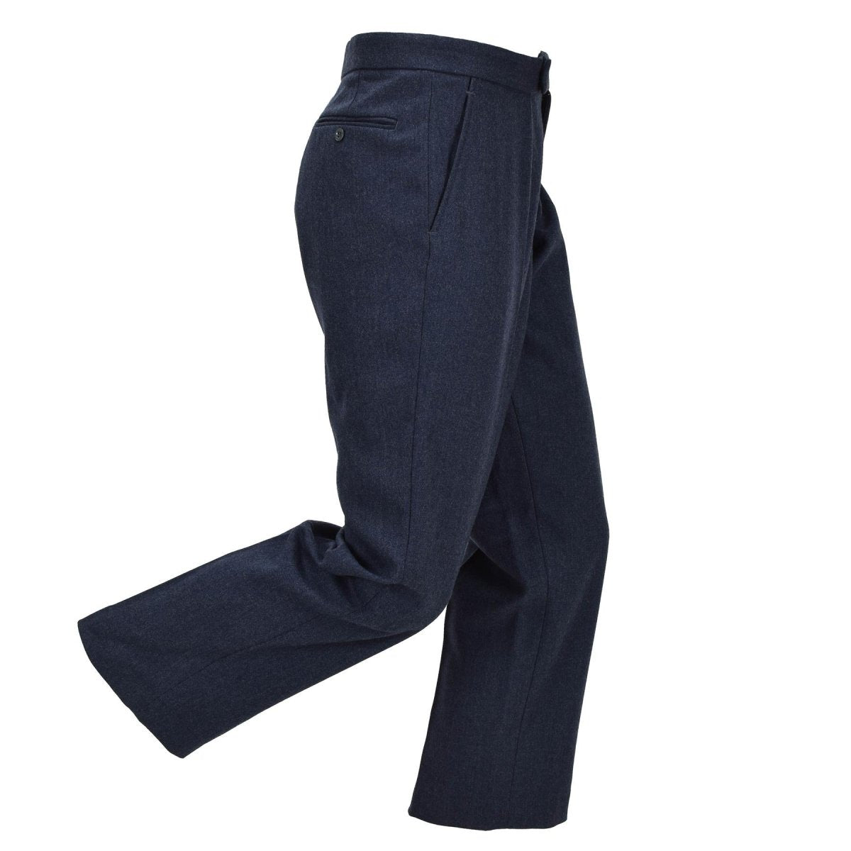 Originele Britse RAF No. 1 geklede broek met rechte pijpen en ritssluiting Fly Parade blauw