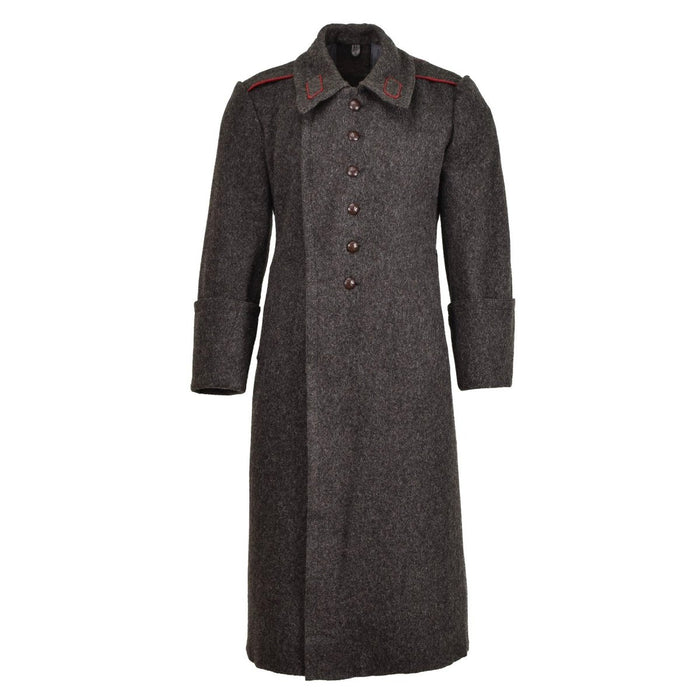 Original Bulgarian Military wool long overcoat vintage winter coat formal Gray - GoMilitar