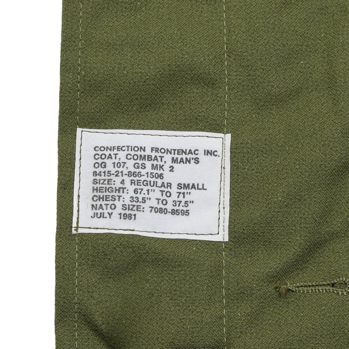 Origineel Canadian Army Field Jacket Combat Military Surplus Olijfgroen