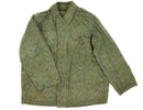 Vintage Czech army M60 field jacket in raindrop camouflage pattern with reinforced elbows and multiple pockets