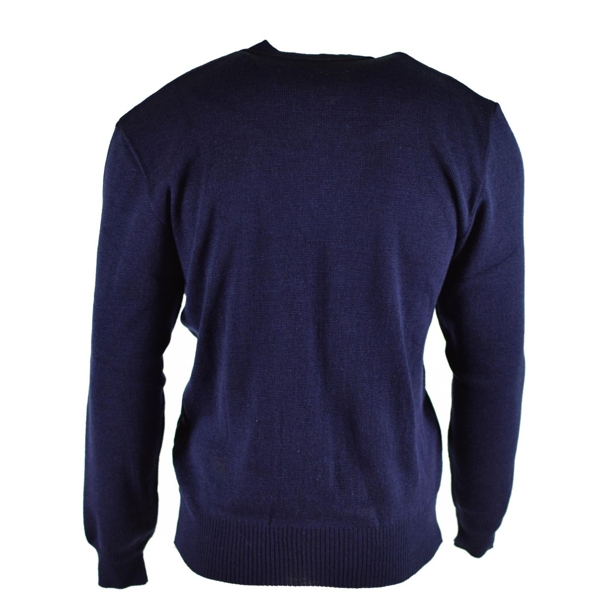 Pull d'origine de l'armée tchèque Pull bleu en laine col V Surplus militaire NEUF