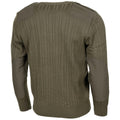 Originele Tsjechische leger trui jumper olijfs saaie wol v-neck militair surplus nieuw