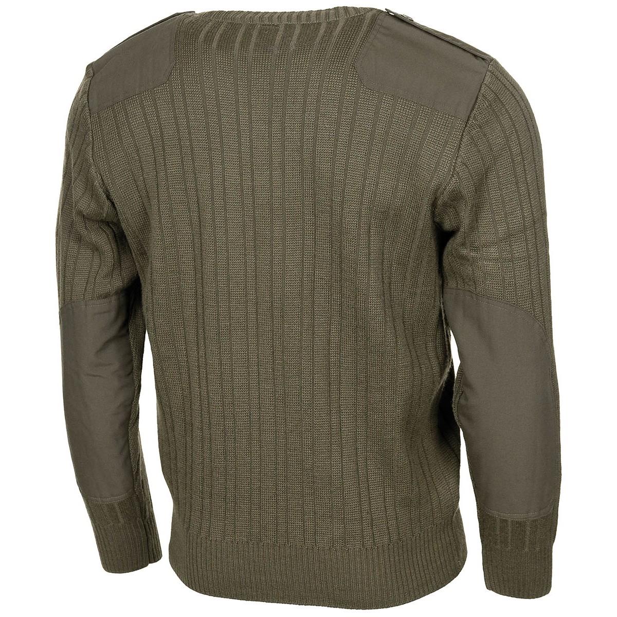 Originele Tsjechische leger trui jumper olijfs saaie wol v-neck militair surplus nieuw