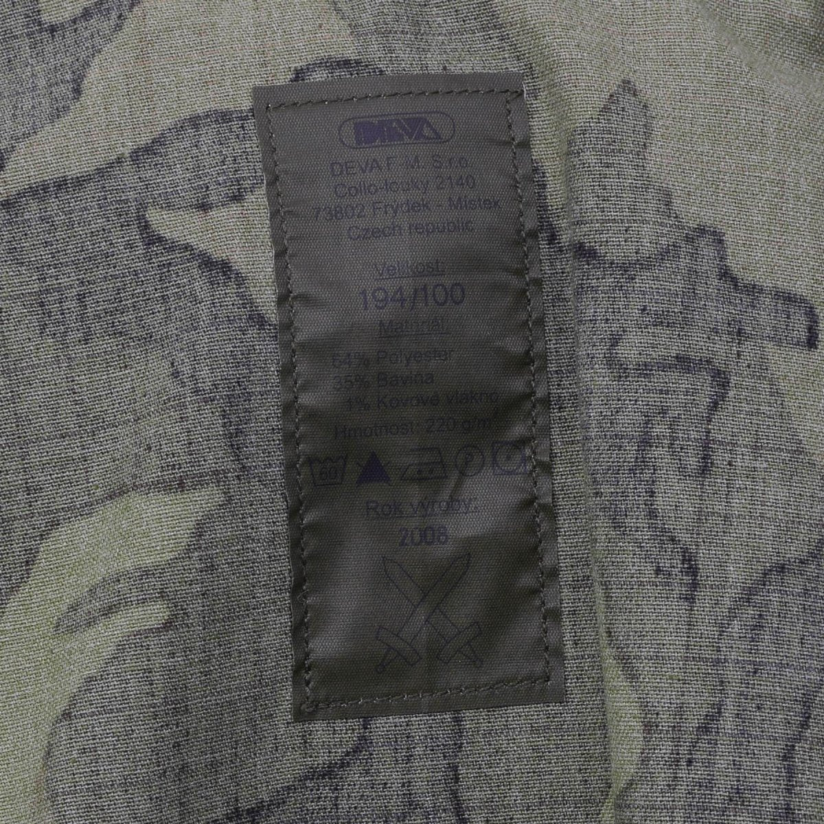 Origineel Tsjechisch militair gevechtsveldjack polykatoen VZ95 camouflage