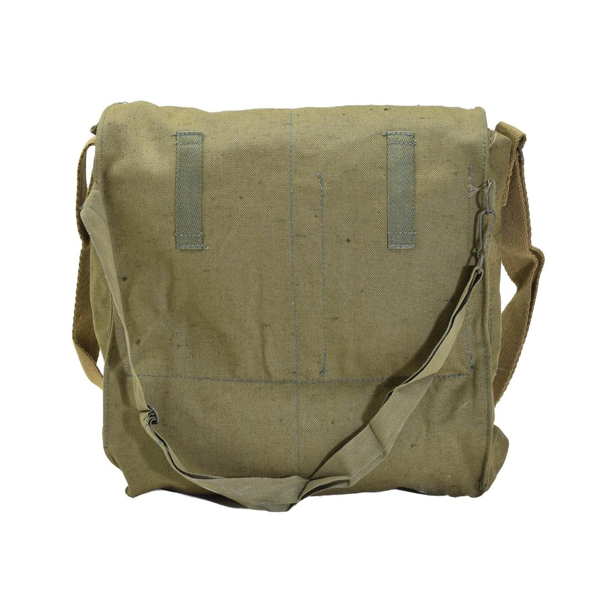 Origineel Tsjechisch militair gasmasker schoudertas groen canvas vintage surplus nieuw