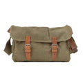 Originele Tsjechische militaire schoudertas canvas hulpprogramma lederen riemen vintage