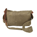 Originele Tsjechische militaire schoudertas canvas hulpprogramma lederen riemen vintage