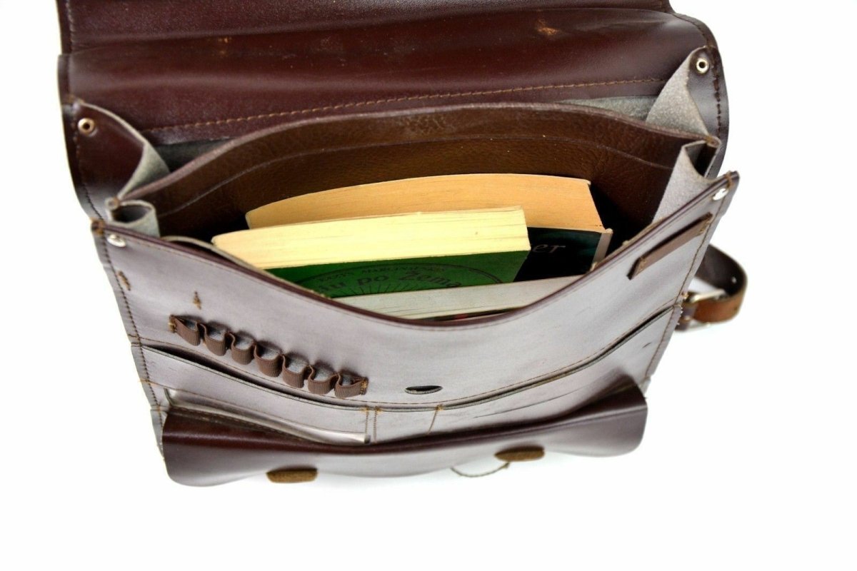 Originele Tsjechische militaire schoudertas kaartkastdocument Case Brown