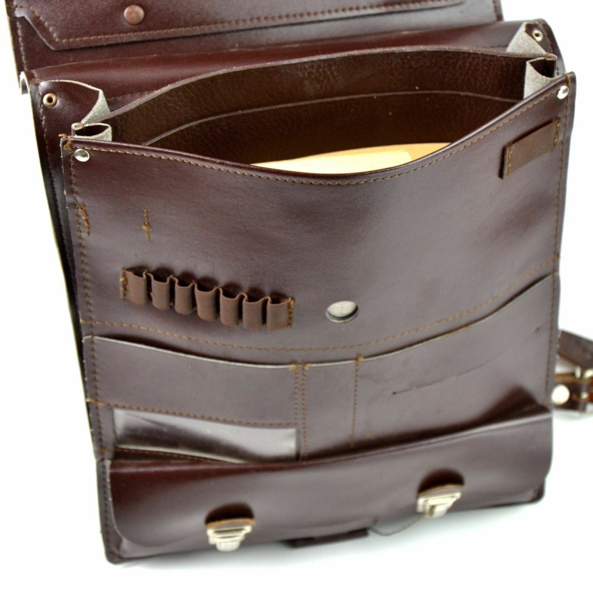 Originele Tsjechische militaire schoudertas kaartkastdocument Case Brown