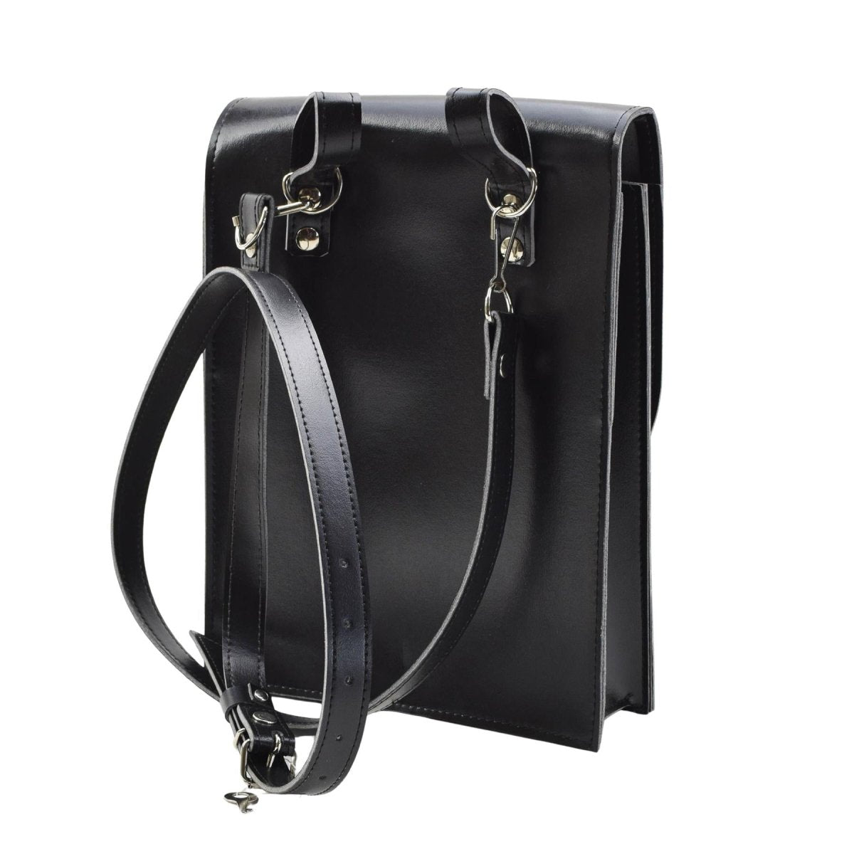 Sac à bandoulière original de la police tchécoslovaque Documents Cuir artificiel Noir