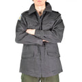 Veste de combat originale de l'armée danoise M71, surplus militaire gris du Danemark
