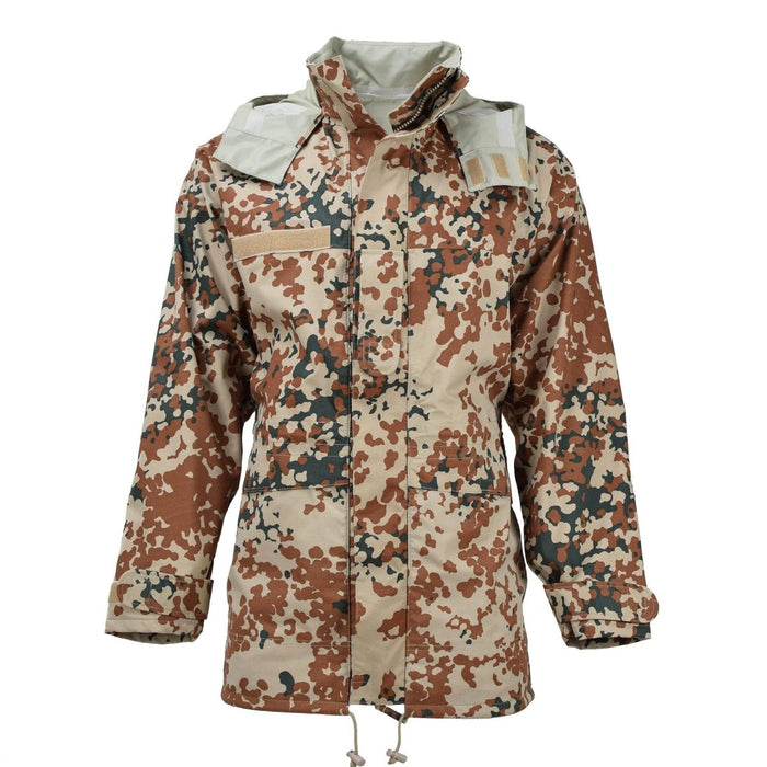 Origineel Deens leger regenjack waterdicht M84 woestijncamo tactische capuchon NIEUW - GoMilitar