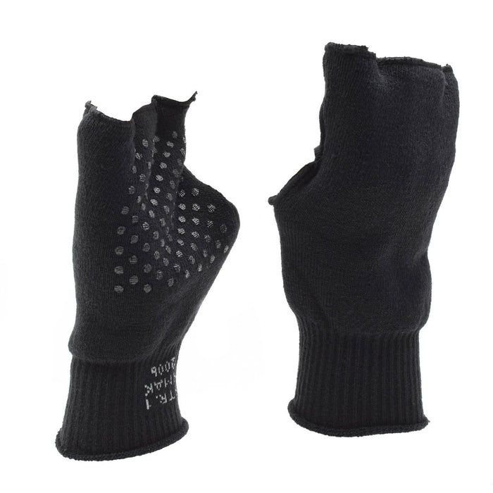 Originele Deense militaire zwarte handschoenen warmer vingerloze antislip palm leger NIEUW - GoMilitar