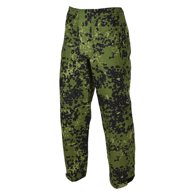 Original Danish Military camo M84 rain pants waterproof elasticated trousers NEW - GoMilitar