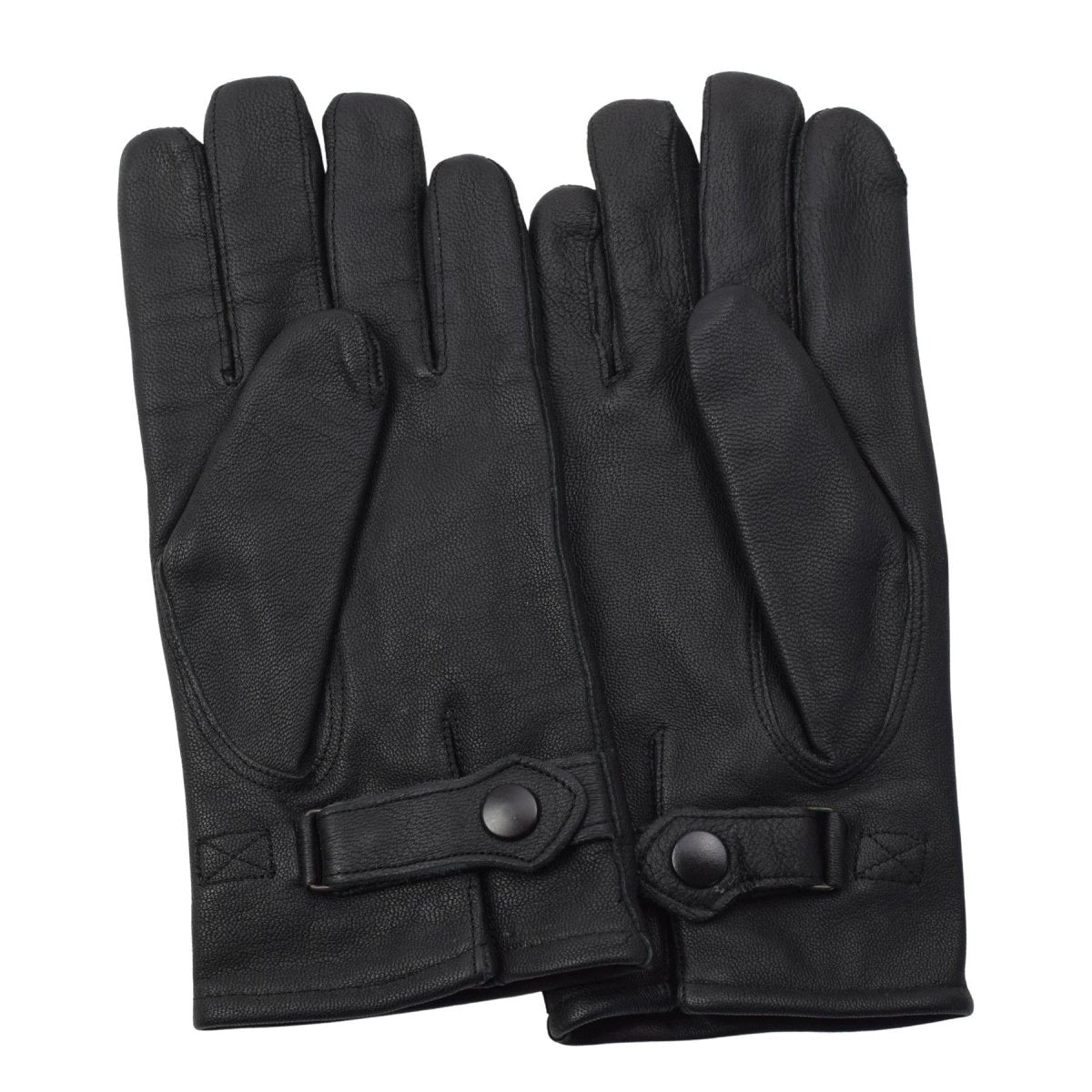 Originele Nederlandse Leger Leren Winterhandschoenen Warm Gevoerd Koud Weer Zwart