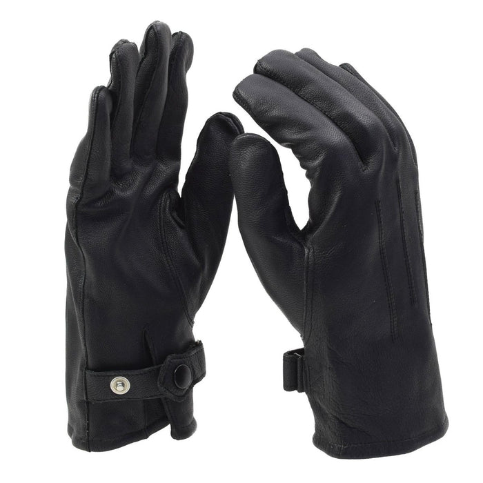 Gants d'hiver en cuir d'origine de l'armée néerlandaise, doublés chauds, temps froid, noirs - GoMilitar