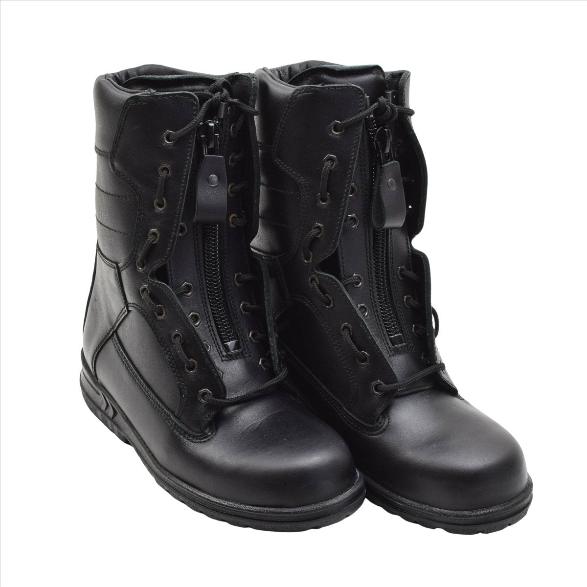 Bottes de pilote de l'armée de l'air militaire néerlandaise, originales, tactiques en cuir véritable, noires