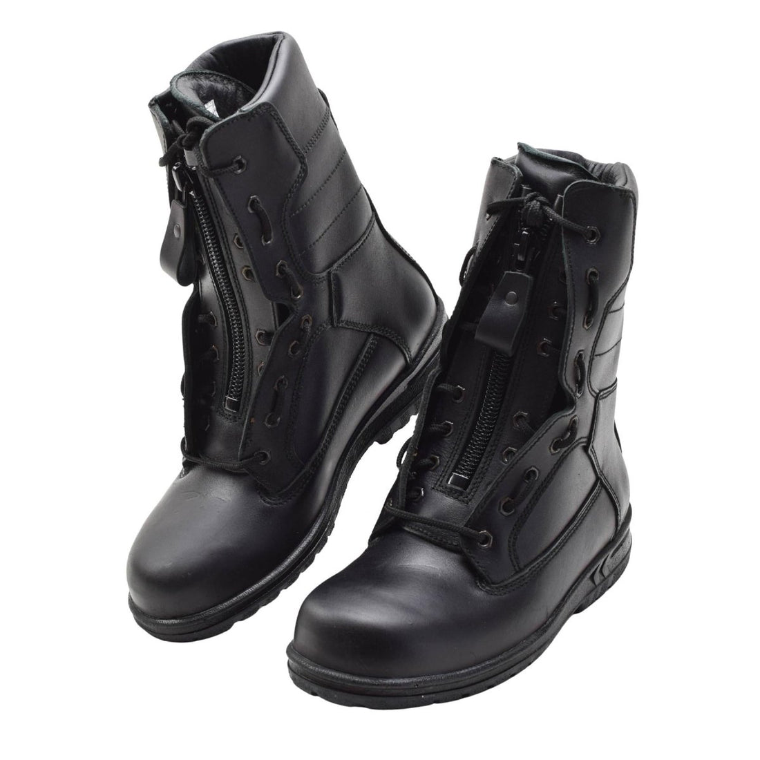 Bottes de pilote de l'armée de l'air militaire néerlandaise, originales, tactiques en cuir véritable, noires