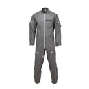 Gray Nomex fire-resistant Dutch Military Air Forces pilot coverall with front zipper and reinforced knees and elbows