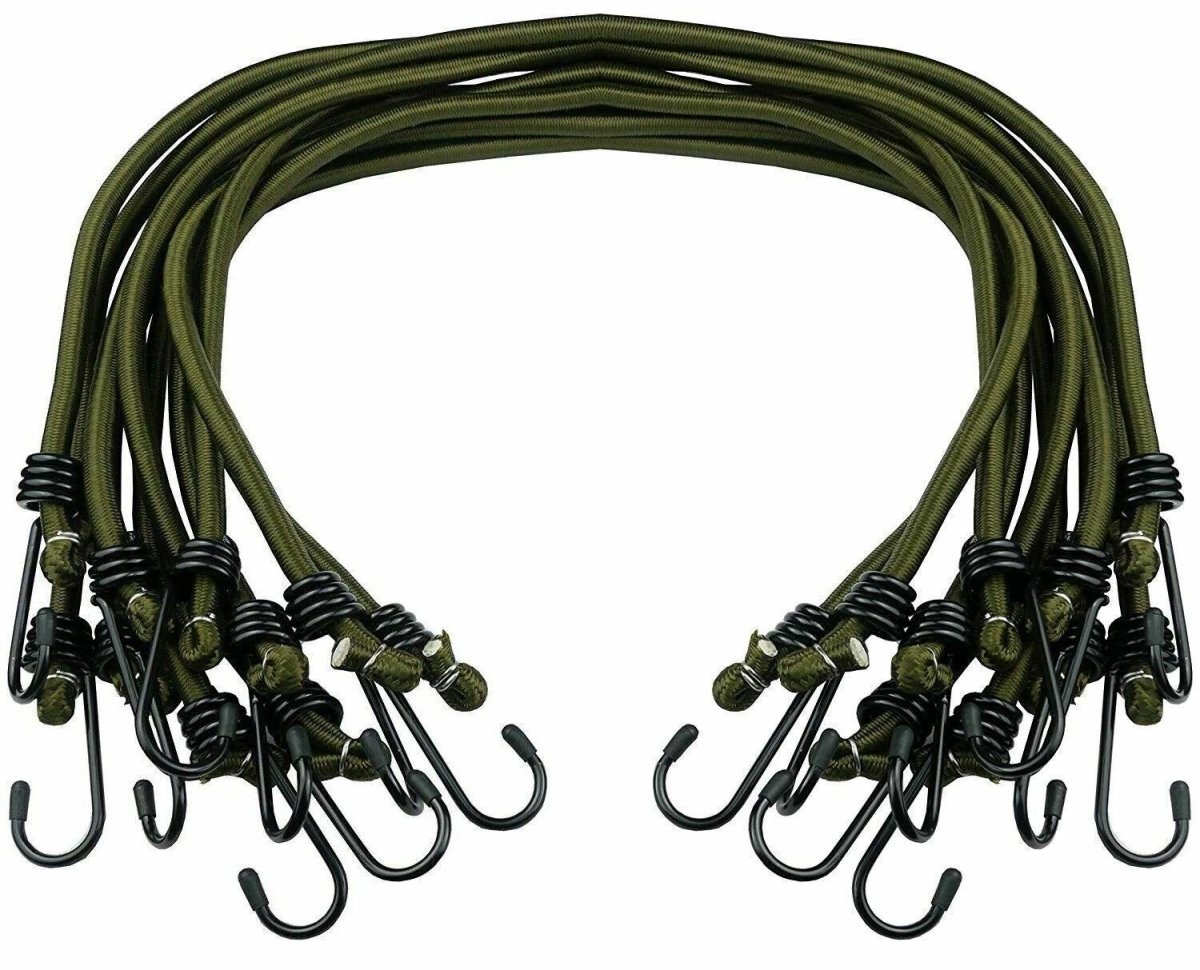 Originele Nederlandse militaire elastische koorden 3-pack outdoor kampeeruitrusting Olijf