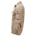 Chemise de campagne militaire néerlandaise originale, fermeture à bouton-pression, camouflage désert 3 couleurs