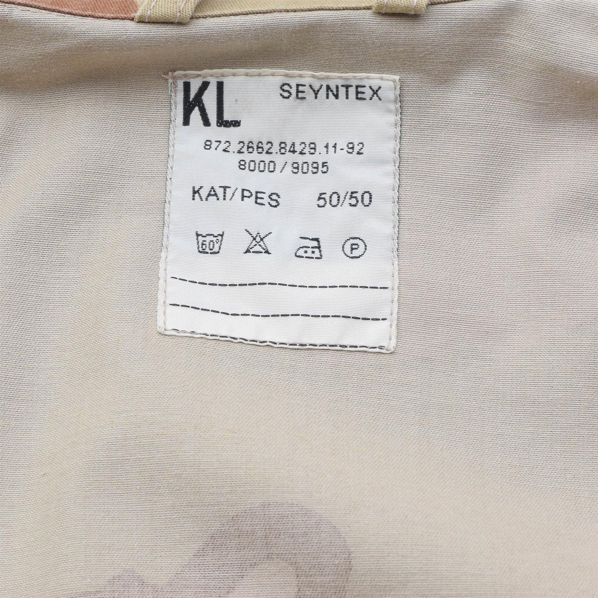 Chemise de campagne militaire néerlandaise originale, fermeture à bouton-pression, camouflage désert 3 couleurs