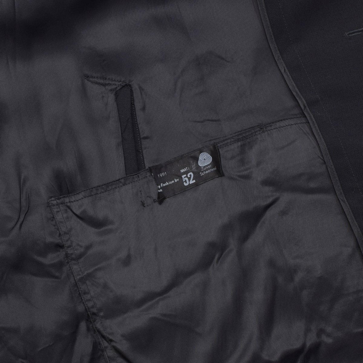 Originele Nederlandse Militaire Lange Wollen Jas Double Breasted Army Surplus Issue Zwart
