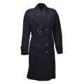 Originele Nederlandse Militaire Lange Wollen Jas Double Breasted Army Surplus Issue Zwart