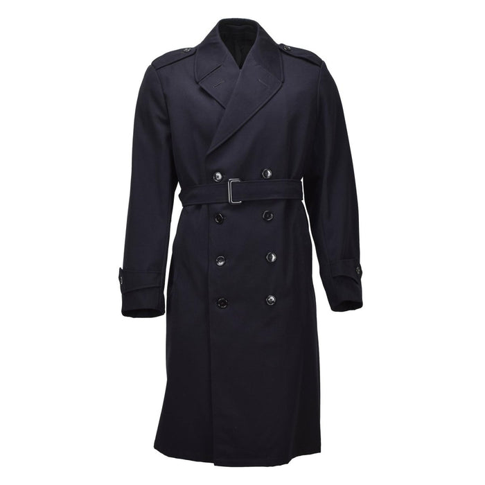 Originele Nederlandse Militaire Lange Wollen Jas Double Breasted Army Surplus Issue Zwart - GoMilitar