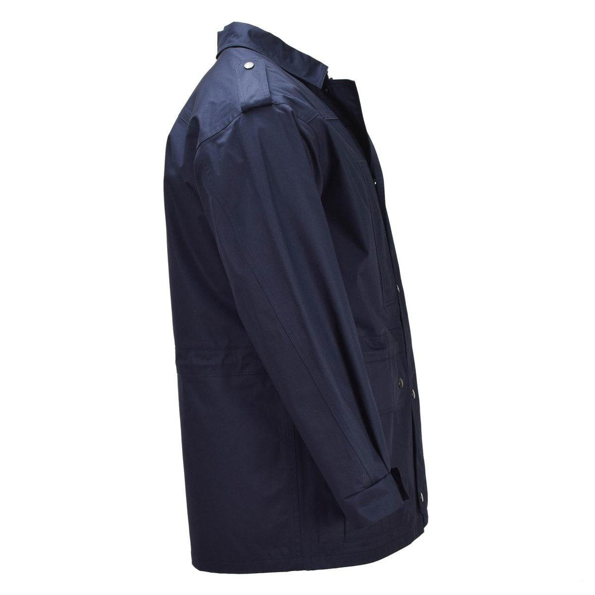Origineel Nederlandse Militaire Parka Turn Down Collar Fisherman Logo Legerjas Blauw
