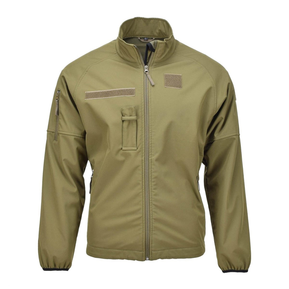 Originele Nederlandse militaire soft shell jas ritssluiting zakken geventileerde oksels olijf