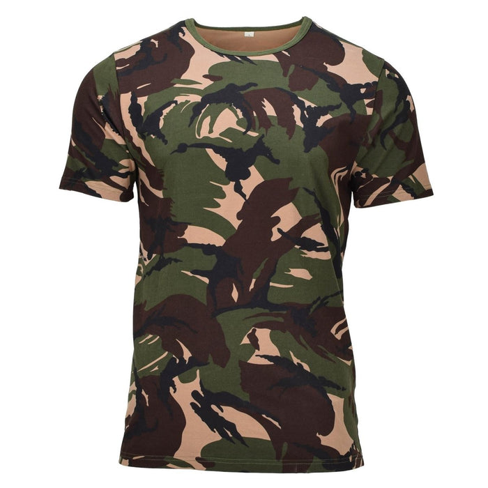 T-shirt militaire néerlandais original léger à manches courtes Woodland Camouflage - GoMilitar