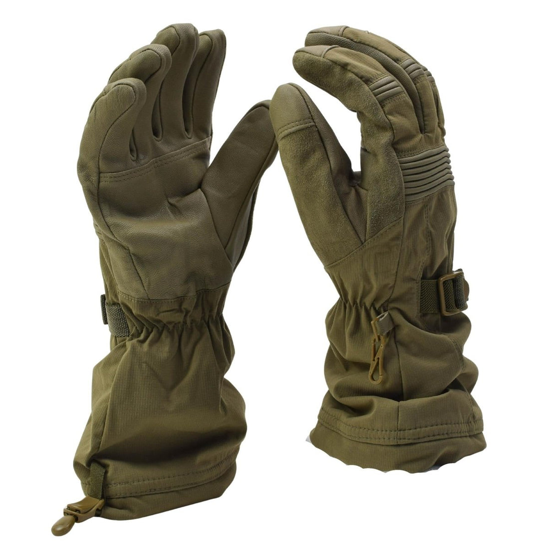 Originele Nederlandse Militaire Winter ECWS Handschoenen Waterdicht Geitenleer Palm Olijf