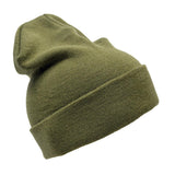 Originele Nederlandse Militaire WoolGuard Roll Top Wollen Muts Wintermuts Groen